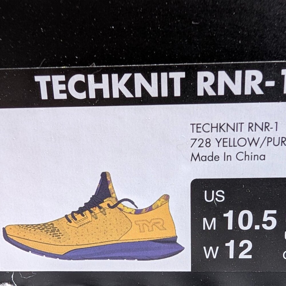 TYR TECHKNIT RNR-1 CROSSFIT RUNNING SHOES M 10.5